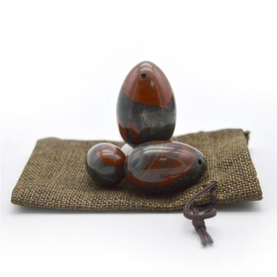 Pedra de Sangue Natural Yoni Massagem de Ovos Traje de Três Peças Para Mulheres Exercício de Kegel Característica Regional E Tema do Amor