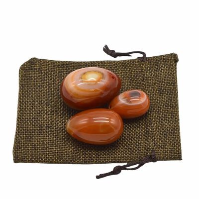 2024 Carnelian Yoni Egg Red Agate Jade Egg para Firmamento Vaginal Exercício Massagem Terapia