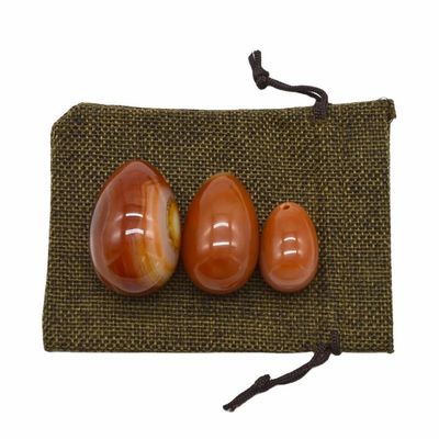 2024 Carnelian Yoni Egg Red Agate Jade Egg para Firmamento Vaginal Exercício Massagem Terapia