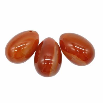 2024 Carnelian Yoni Egg Red Agate Jade Egg para Firmamento Vaginal Exercício Massagem Terapia