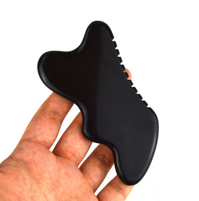 Pedra Negra Natural Gua Sha Massagem Ferramenta para Pés Pescoço costas Massagem Facial Profissional e Durável