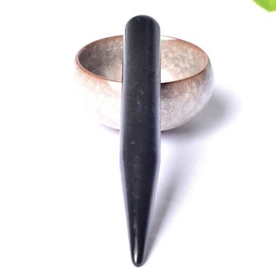 Acupuntura Ponto Massagem Guasha Pena de Cuidados para a Forma do Corpo de Dangle Charm Ball Bian Stone Facial Gua Sha Massager