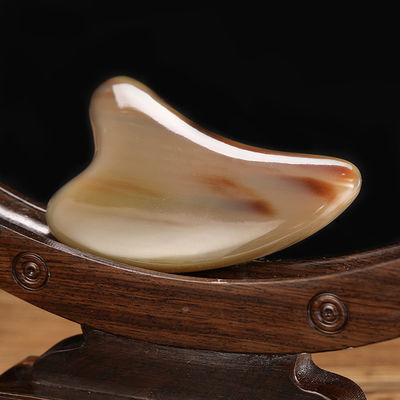 Facial Beauty Gua Sha Tool Bull Horn Tabela de raspagem em forma de coração para cuidado da pele do corpo e bastão de acupuntura