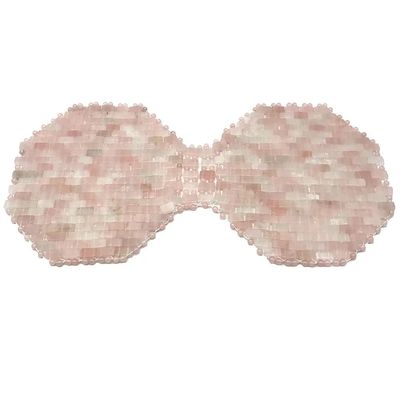 Mascarinha de Olho de Pedra Quartzo Rosa Mascarinha de Sono de Jade Natural