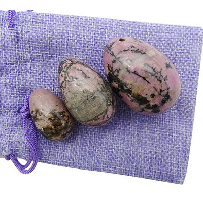 Exercícios de Kegel Pedras preciosas Jade Quente Rodonita Pedra de Palma Yoni Ovos para Mulheres Treinamento Muscular da Pelve em 3 tamanhos