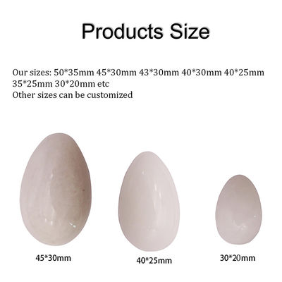 Produtos sexuais Ovo de pedra de jade para mulheres Exercício de Kegel Natural Jade Branco Yoni Ovo