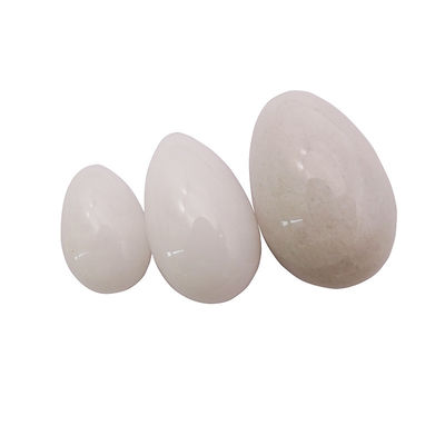 Produtos sexuais Ovo de pedra de jade para mulheres Exercício de Kegel Natural Jade Branco Yoni Ovo