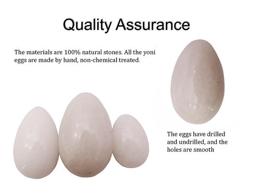 Produtos sexuais Ovo de pedra de jade para mulheres Exercício de Kegel Natural Jade Branco Yoni Ovo