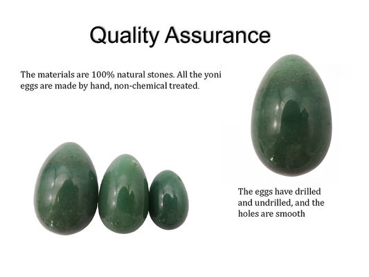Ovos Yoni de Pedra de Jade Natural para Mulheres Massagem Vaginal e Treinamento Muscular da Pelve 3 Tamanhos Conjunto Propriedades Produtos Sexuais