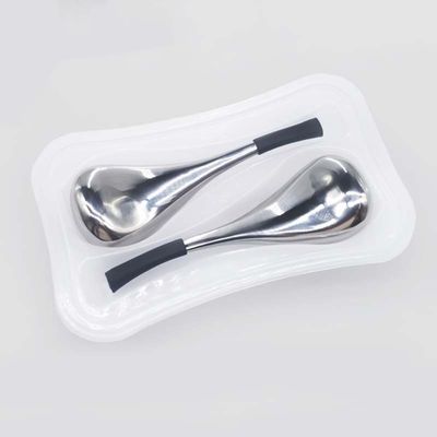 Equipamento de massagem propriedades de aço inoxidável prata sereia globo de gelo para a pele do rosto cuidados de saúde spa colher rolo facial 2023