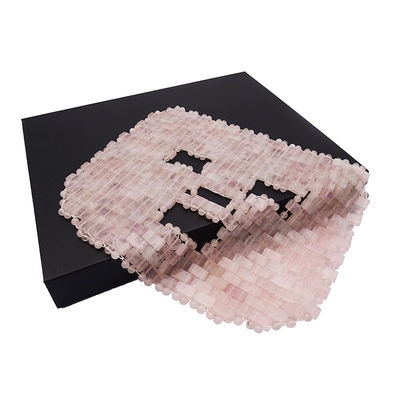 Área de massagem dos olhos 7.4 * 9.25 polegadas Rosa Quartz Jade Máscara de Pedra Natural Massagista facial para máscara de sono
