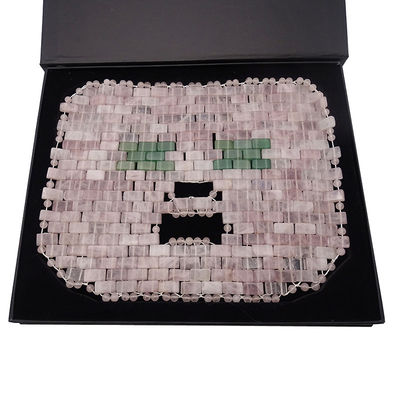 Área de massagem dos olhos 7.4 * 9.25 polegadas Rosa Quartz Jade Máscara de Pedra Natural Massagista facial para máscara de sono