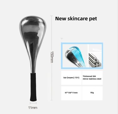Glóbulos de gelo faciais de resfriamento de aço inoxidável para beleza facial Glóbulos criogênicos de luxo de ouro/prata