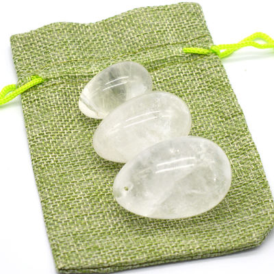 Pedra Cristalina Quartzo Yoni Ovos Técnica Polida OEM Aceitação Pedra Natural Chacra de Cura Lapidary