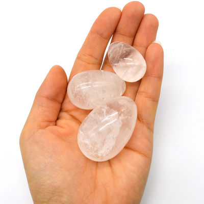 Pedra Cristalina Quartzo Yoni Ovos Técnica Polida OEM Aceitação Pedra Natural Chacra de Cura Lapidary