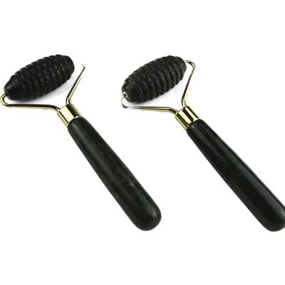 Logotipo personalizado Disponível Spikey Natural Xiuyan Jade Facial Guasha Roller Face Massager Para Massagem de Pele Gua Sha Beauty Tools Para Mulher