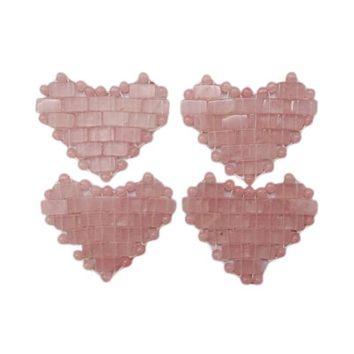 Máscara facial 100% natural de quartzo rosa Mini coberturas de olhos para tratamentos faciais Olhos inchados Dores de cabeça Enxaquecas Olho/Máscara facial
