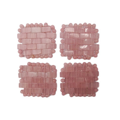 Máscara facial 100% natural de quartzo rosa Mini coberturas de olhos para tratamentos faciais Olhos inchados Dores de cabeça Enxaquecas Olho/Máscara facial