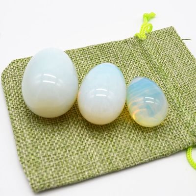 Ovo Yoni Opalite Pelvic Exercício Kegel Ovo de Jade para Fortalecimento dos Músculos Vaginais e Massagem de Bolas de Cristal