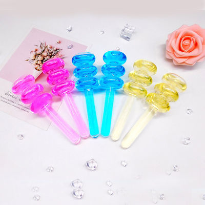 Glóbulos de gelo de beleza em forma de abóbora Glóbulos de refrigeração de rolos faciais para rosto pescoço Círculo ocular Massagem de cuidados com a pele Ferramentas de massagem reduzem o inchaço
