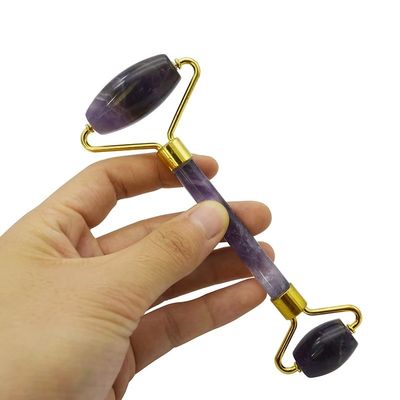 Amethyst Jade Roller Guasha Face Skin Care Tools Pequeno Roller para Olhos Face Gua Sha Massager para Mulheres Roller Facial Self Care Presentes