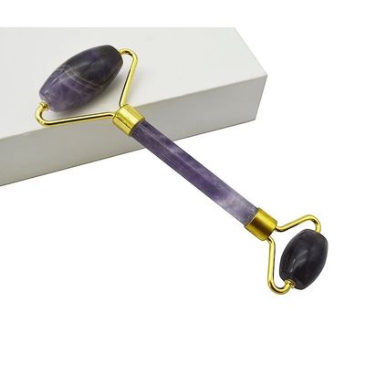 Amethyst Jade Roller Guasha Face Skin Care Tools Pequeno Roller para Olhos Face Gua Sha Massager para Mulheres Roller Facial Self Care Presentes