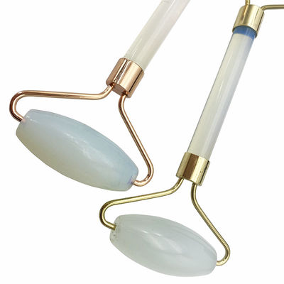 Jade Guasha Roller Tools Opal Jade Facial Roller Gua Sha Massager para rosto e olhos alívio de inchaço Redução de rugas da pele