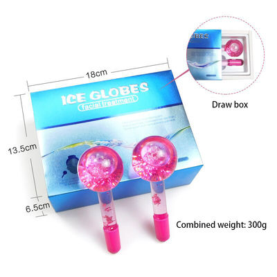 Massagem facial Globo de refrigeração Borosilicato Globo de gelo de vidro para tratamentos faciais Roller Ball Spa Face Lift Beauty Skin Care