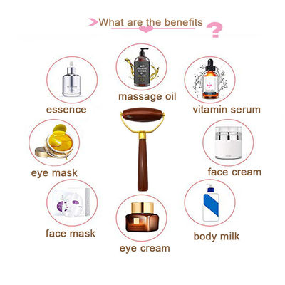 Agate Face Gua Sha Roller Body Skin Care Stone Massager Facial para mulheres para aliviar o estresse e inchaço dos olhos