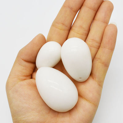 Característica regional Ovos de jade branco para peso de Kegel Ovos de mármore e pedra polidos em estilo de arte popular