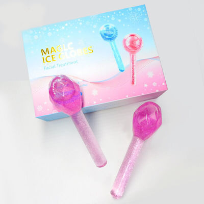 Glóbulos de gelo Massajador facial para olhos inchados e círculos escuros Logotipo em forma de diamante Logotipo personalizado Disponível