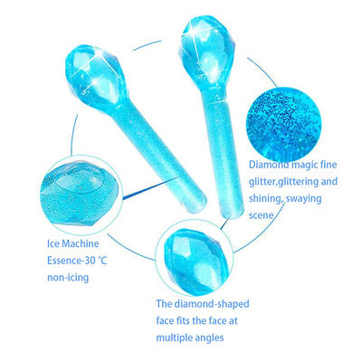 Glóbulos de gelo Massajador facial para olhos inchados e círculos escuros Logotipo em forma de diamante Logotipo personalizado Disponível