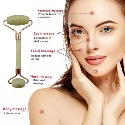 Área de massagem facial Roller de massagem facial Xiuyan Jade Stone Guasha Roller para rejuvenescer a pele e remover rugas