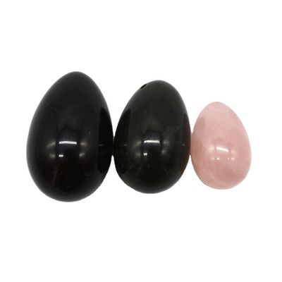 Características regionais Nefrita de obsidiana esculpida Rosa Quartz Jade natural Ovos polidos Yoni Ovos Pedra preciosa