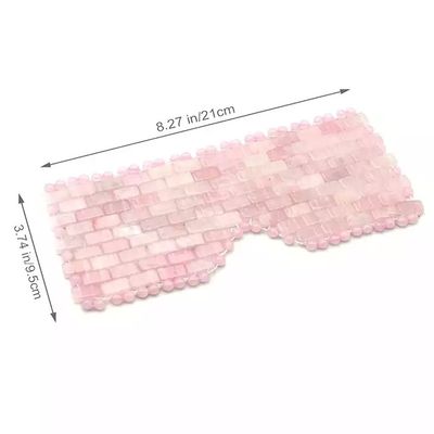 16*9cm Eco-friendly Natural Jade Facial Mask e Rose Quartz Face Eye Mask Beauty Essential Double Pack