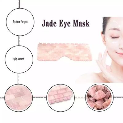16*9cm Eco-friendly Natural Jade Facial Mask e Rose Quartz Face Eye Mask Beauty Essential Double Pack