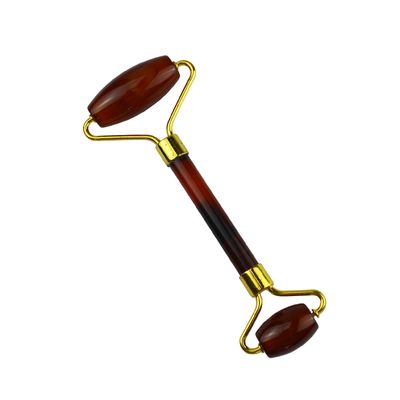 Logotipo personalizado Disponíveld 100% autêntico natural Carnelian Jade Guasha Roller Massagem Anti envelhecimento Face Gua Sha Roller