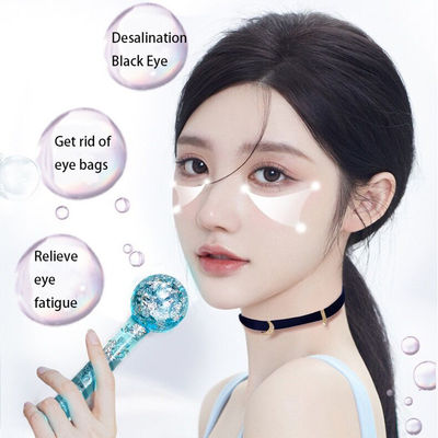 Glóbulos de gelo de resfriamento 24K ouro rolo de massagem facial para rotinas de beleza diárias para reduzir inchaço facial e círculos escuros