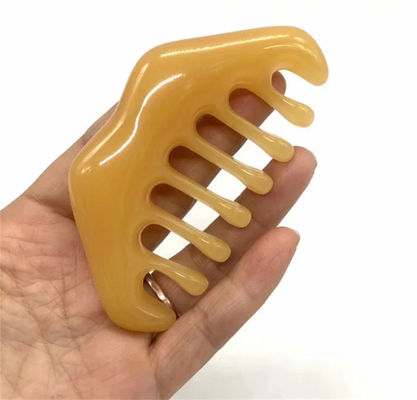 ISO9001 Certificado Resina Gua Sha Massager Comb para Cuidados Capilares e Terapia de Acupuntura cera de abelha