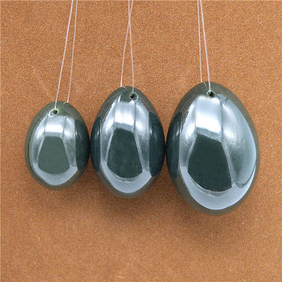 Ovos de Yoni de Jade Verde Gravura Nefrita Ovos de Jade para Exercício Vaginal Escultura Tipo Gravura