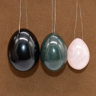 Ovos de Yoni de Jade Verde Gravura Nefrita Ovos de Jade para Exercício Vaginal Escultura Tipo Gravura
