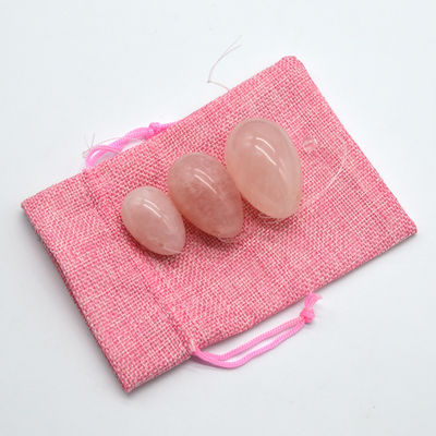 Técnica Polida Ovos Yoni para Exercícios de Kegel Quartzo Rosa Jade Pedras em forma de ovo