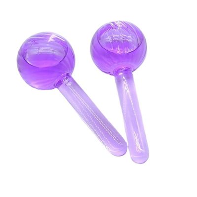 Rolamentos faciais azuis Massageadores para pele fria para tratamentos faciais Glóbulos de gelo verdes Dispositivo de massagem de resfriamento e aperto