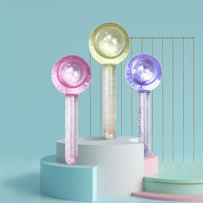 Ferramenta de massagem facial antienvelhecimento Glóbulos de gelo Brilhantes para resfriar rosto Pescoço e olhos Apertar a pele Borosilicato de vidro
