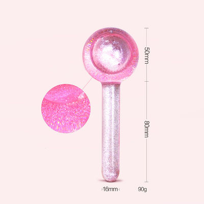 Ferramenta de massagem facial antienvelhecimento Glóbulos de gelo Brilhantes para resfriar rosto Pescoço e olhos Apertar a pele Borosilicato de vidro