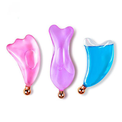 Personalização Gelada Guasha Massagem Face Lift Ferramentas de Cuidados da Pele Refrigeração Beleza Facial Glóbulos de Gelo Gua Sha Ferramenta de Massagem para SPA