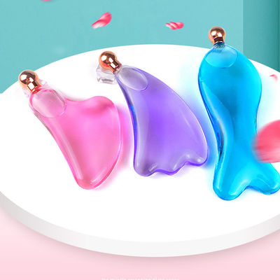 Personalização Gelada Guasha Massagem Face Lift Ferramentas de Cuidados da Pele Refrigeração Beleza Facial Glóbulos de Gelo Gua Sha Ferramenta de Massagem para SPA