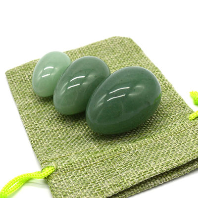 Técnico Polido 100% Natural Verde Sexo Jade ovos vaginais Ben Wa bolas para mulheres