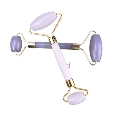 Massagem ferramentas best seller Jade Branco Natural Guasha Roller Massagem Facial Bola Gua Sha Roller Massager Para Massagista Facial