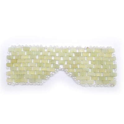 Mascarinha de olhos de cristal mais vendida Mascarinha de olhos de jade natural pura Xiuyan Jade Mascarinha de olhos de jade estilo personalizável